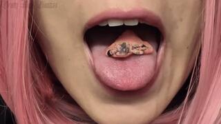 Giantess chewing Tiny Man Bubble gum VORE