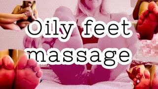 Oily feet masagge