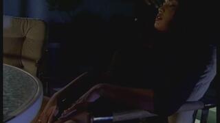 Lusty blindfolded chick in lingerie gags on a mutant dick then gets fucked