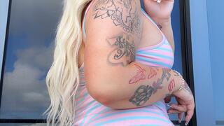 Nasty FARTS Outside in a Dress! Ass claps & Facesitting POV