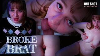 BROKE BRAT - Handjob, Blowjob and Cum On Tits