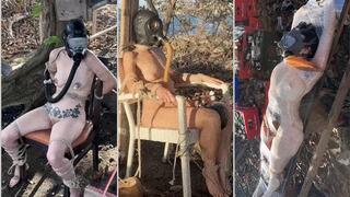 Island Bondage Experiments - Elise Graves, Reese the Ram, and Delphine Mason find themselves in bondage predicaments on a tropical island - Chair Bondage, Gas Masks, Plastic Wrap Mummification, Squeeze-to-Breathe Device