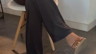 Shylin Dangles her Flip Flop Collection