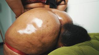 SSBBW Goddess Samia DESTROYS Tiny Slave with Sweaty Massive African Donkey Ass - Extreme Stinkface, Smothering & Twerking