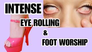 Foot Fetish Pink Heels with Intense Eye Rolling