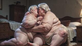 SSBBW Foot Licking Fetish - One Fat Girl Worships the Other's Feet