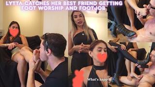 Goddess Lytta and Mia Luxx - Lytta Catches Her Best Friend Getting Foot worship and Footjob - FOOT WORSHIP - FOOTJOB - CUCKOLD - DIRTY FEET - TEASE - SHOE WORSHIP - HANDJOB - SOLEJOB - SWEATY FEET -
