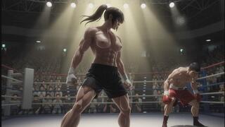 Strong Woman Dominates Boxing Match