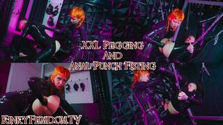 XXL Pegging and Anal Punch Fisting 4K ft Latex Mistress Vera Violette Maz Morbid