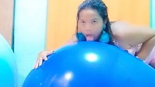 Sexy Juju Teases Plays And Then Pops Your Huge Balloons With A Sharp Object