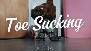 With great flexibility he sucks his toes (8)