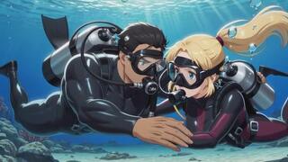 Scuba Diving Training - Romantic Underwater Intimacy in Phuket with Tight Wetsuit