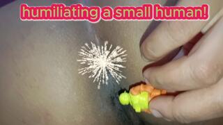 wicked giantess! Mistreating and humiliating a tiny man named Enzo