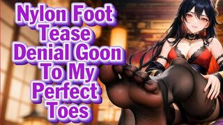 Nylon Foot Tease Denial – Goon To My Perfect Toes | Goddess Hiyori