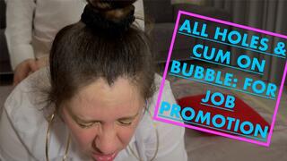 Cum on Bubble for Promotion: Use All Holes of Your Female Employee