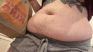 Giant Sprinkles Tinies on Top of Her Fast Food