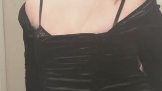 Slow Sensual Stripping with Pantyhose