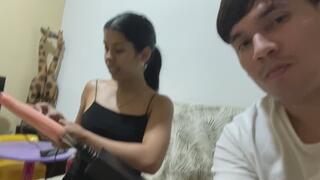 My best friend and I tried a new toy and had a lot of fun