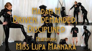Driven, Demanded, Disciplined, Double Domme humiliating full Latex beatdown beasting where endurance and obedience are tested