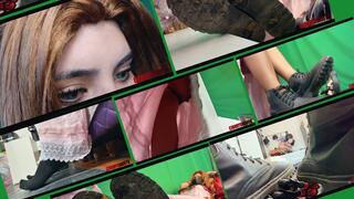 GIANTESS aerith vs tiny tifa crushfoot