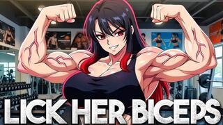POV Biceps Worship Animation - Rika Makes You Lick Her Superior Arms