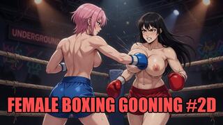 Female Boxing Gooning #2D: Knockout Queen's Ring Goon Trance (Animated, Music, Text)