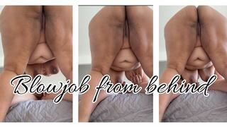 Blowjob from behind