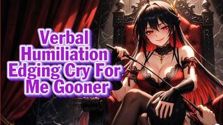 Verbal Humiliation Edging – Cry For Me Gooner | Goddess Hiyori