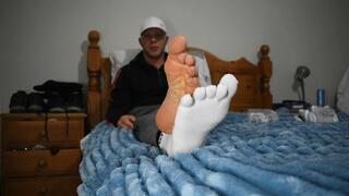 Showing Off My New White Toe Socks - Master-E Teases In His New Footwear