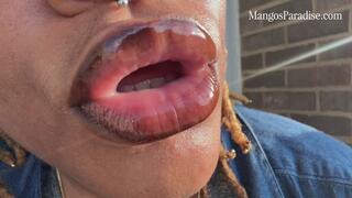 Read My Lips | Silent Movie, Ebony Lip and Mouth Fetish Humiliation with Temptress Mango no subtitles