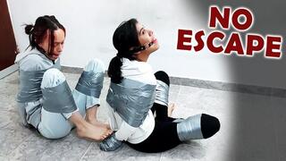 Duct Tape Escape Challenge Fails: Double Ball-Tied & Hooded Girls (HD 720p)