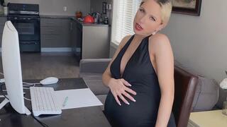 Boss Pregnant Belly and Belly Button JOI - 4K - Taboo Girl