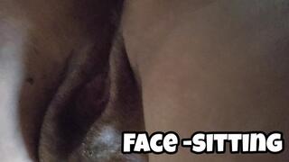Chubby Face Sitting: Removing Jeans & Sitting with Hairy Pussy POV
