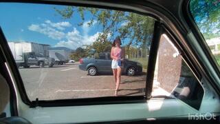 The lovely Anie drives the old Chevette, looking a little confused