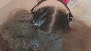 Custom Underwater Wet Hair Movements Caressing Roots Lenghts