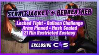Straitjacket & Rebreather Bottle Breathplay: Restricted Gas Mask Challenge & Muffled Surrender (21 Min HD)