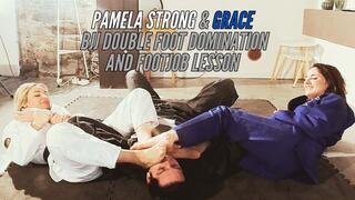 Pamela Strong and Grance bjj double foot domination and footjob lesson