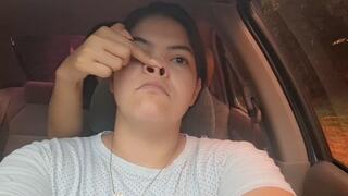 She's obsessed with pressing and squashing my nose