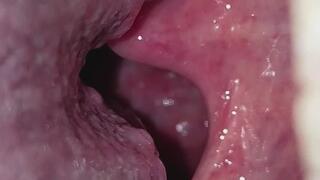 Up close of my uvula and tongue