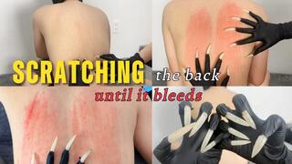 Brutal Back Scratching While Wearing Leather Gloves | LINH'S LONG NAIL | CRAZY ABOUT LONG AND NATURAL NAILS