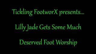 Lilly Jade Gets Some Much Deserved Foot Worship
