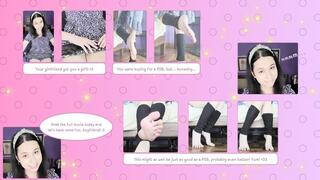 You've got a gift! My feet! With leg warmers? Yum!