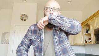 Deep Hacking Bronchitis Cough and Gagging - Cell Phone Clip