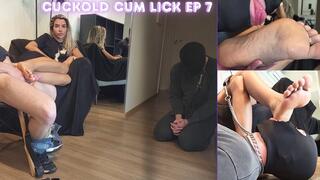 Cuckold Cum Lick EP 7 - Cuck Is made to Lick Cum from Goddess Lytta Feet After Alpha Finishes on Them - CUCKOLD - FOOT WORSHIP - FOOTJOB - SOLEJOB - TOEJOB - DIRTY FEET - HUMILIATION - CUM EATING - copy
