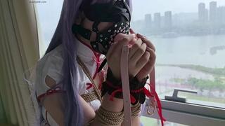 FXX97-Cosplay girl's masturbation, saliva collection, bondage, orgasm