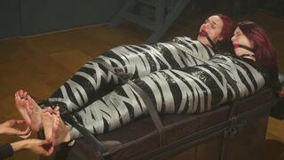 Elaria and Tilda - Double Mummification and Foot Tickling for Two Bound and Gagged Beauties (UHD 4K MP4)