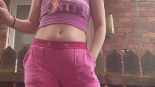 Smoking in my juicy couture tracksuit