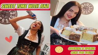 ANA SPEARS IN DIRNDL COOKING A SPECIAL CAKE FOR YOU