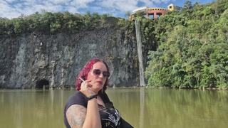 Fetish Alert: Goddess Lights Up with Majestic Fall Behind - SGL192