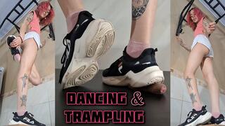 #154 Dancing and Trampling His Cock with Dirty Sneakers (Mistress Madu)
